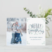 Fröhlich alles Trendy Foto-Gruß Feiertagskarte (Stehend Vorderseite)