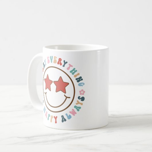 Fröhlich alles und ein Glück immer Kaffeetasse (Vorderseite Links)