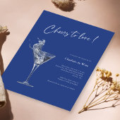 Fröhlich an die Liebe! Royal Blue Brautparty Invit Einladung