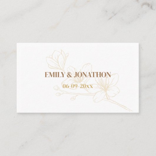 Fröhlich an die Liebe! Whimsisches Skript Platzkarte (Vorderseite)