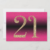 Fröhlich auf 21 Jahre Überraschung Geburtstag, tie Einladung (Rückseite)