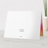 Fröhlich auf Zuhause Niedlich House Colorful Karte (Rückseite)