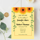 Fröhlich aufblühende Sonnenblume Save The Date