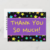 Fröhlich "DANKE DIR SO VIEL!" Postkarte (Vorne/Hinten)