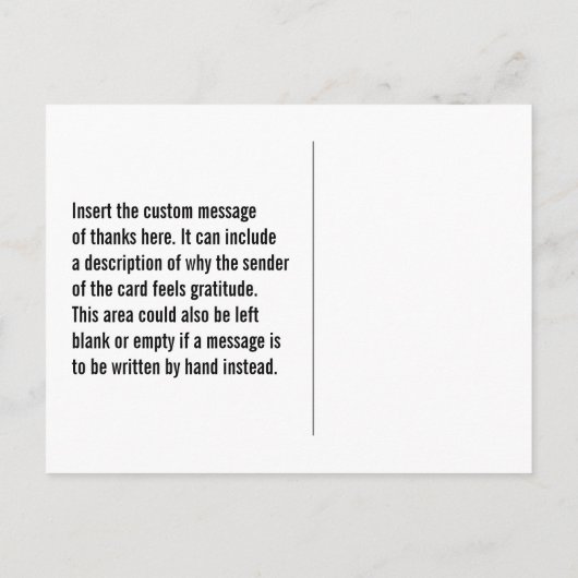 Fröhlich "DANKE DIR SO VIEL!" Postkarte (Rückseite)