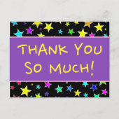 Fröhlich "DANKE DIR SO VIEL!" Postkarte (Vorderseite)