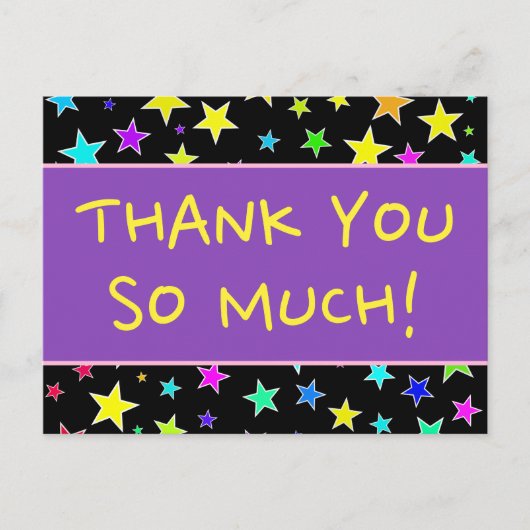 Fröhlich "DANKE DIR SO VIEL!" Postkarte (Vorderseite)