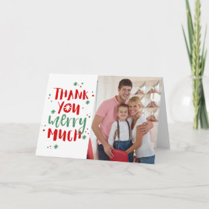 Fröhlich danken viel Feiertag Ihnen Foto-Karte Dankeskarte