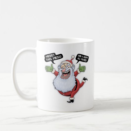 Fröhlich dieses Durcheinander Kaffeetasse (Links)