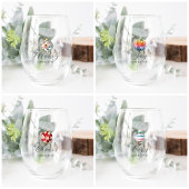 Fröhlich, Freude, Beifall, gemütlich | Monogramm W Weinglas Ohne Stiel