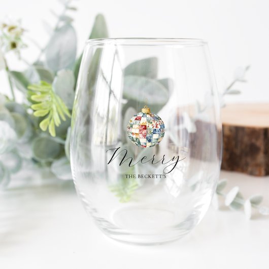 Fröhlich, Freude, Beifall, gemütlich | Monogramm W Weinglas Ohne Stiel