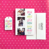 Fröhlich fröhlich und bunt drei Foto Weihnachten