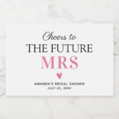 Fröhlich für die Zukunft Frau. Schaumweinetikett (Einzelnes Label)