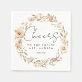 Fröhlich, für die Zukunft Mrs!! Boho, Blume Serviette (Vorderseite)