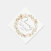 Fröhlich, für die Zukunft Mrs!! Boho, Blume Serviette (Ecke)