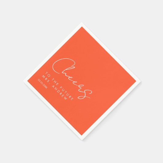 Fröhlich, für die Zukunft Mrs!! modern, minimalist Serviette (Ecke)