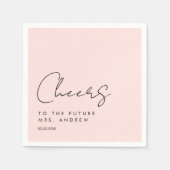 Fröhlich, für die Zukunft Mrs!! modern, minimalist Serviette (Vorderseite)