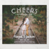 Fröhlich für immer nach dem Foto Gastgeschenk Hoch Bierflaschenetikett (Einzelnes Label)