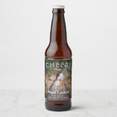 Fröhlich für immer nach dem Foto Gastgeschenk Hoch Bierflaschenetikett (Vorderseite)