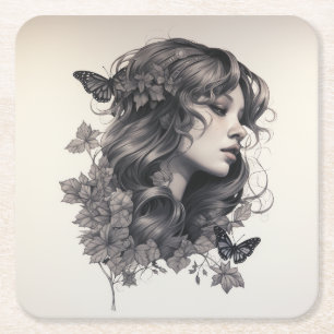 Fröhlich für immer nach dem Foto Gastgeschenk Hoch Rechteckiger Pappuntersetzer