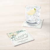 Fröhlich für immer nach der Gastgeschenk Hochzeit Rechteckiger Pappuntersetzer (Vor Ort)