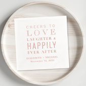 Fröhlich für Liebe jubeln nach Hochzeit Servietten Mit Folie