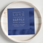 Fröhlich für Liebe jubeln nach Hochzeit Servietten Mit Folie