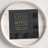 Fröhlich für Liebe jubeln nach Hochzeit Servietten Mit Folie