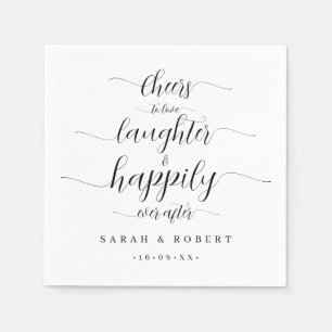 Fröhlich für Liebe Lachen & Happily für immer Serviette