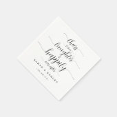 Fröhlich für Liebe Lachen & Happily für immer Serviette (Ecke)