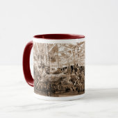 Fröhlich-gehen-rund/Karussell - Sepia Tasse (Vorderseite Links)