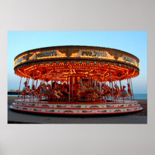 Fröhlich gehen Runde Poster