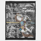 Fröhlich gehen Runden-Karussell Fleecedecke (Vorderseite)