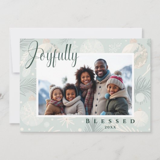 Fröhlich gesegnet Modernes Foto Weihnachten (Vorderseite)