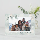 Fröhlich gesegnet Modernes Foto Weihnachten (Stehend Vorderseite)