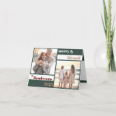 Fröhlich gesegnetes Weihnachtsgebäck Foto Green Feiertagskarte (Vorderseite)