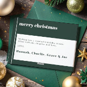 Fröhlich gesegnetes Weihnachtsgebäck Foto Green Feiertagskarte