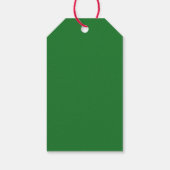 Fröhlich & hell bis vom grünen modernen Weihnachte Geschenkanhänger (Rückseite)