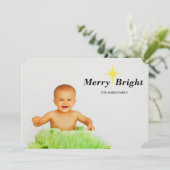 fröhlich hell feiertagskarte (Stehend Vorderseite)