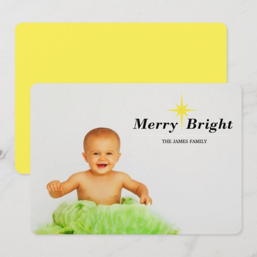 fröhlich hell feiertagskarte (Vorne/Hinten)