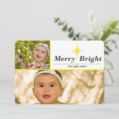 fröhlich hell feiertagskarte (Stehend Vorderseite)