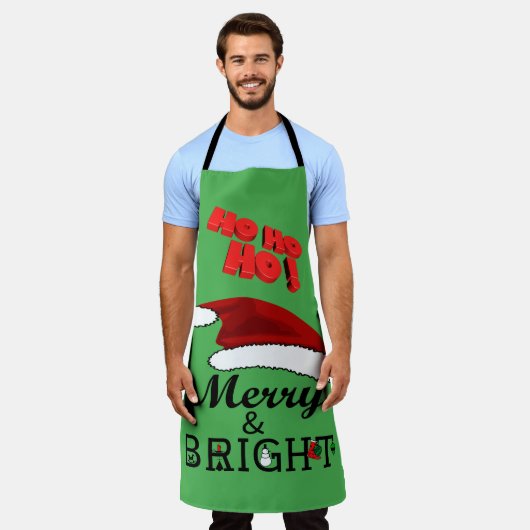 Fröhlich & Hell mit Weihnachtsmannmütze Weihnachte Schürze (Getragen)