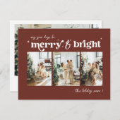 Fröhlich & Hell Neutraler Weihnachtsfoto Feiertag Feiertagskarte (Vorne/Hinten)