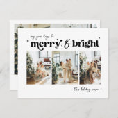 Fröhlich & Hell Neutraler Weihnachtsfoto Feiertag Feiertagskarte (Vorne/Hinten)