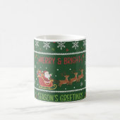 "Fröhlich & Hell" Weihnachtsmann-Schlitten-Weihnac Kaffeetasse (Mittel)