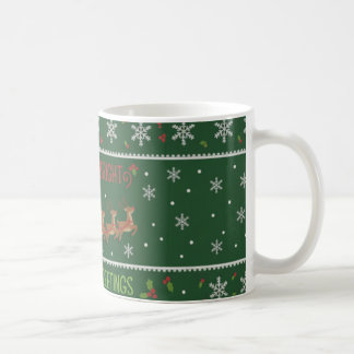 "Fröhlich & Hell" Weihnachtsmann-Schlitten-Weihnac Kaffeetasse