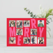 Fröhlich helle, 10 Foto Rosa Weihnachten (Stehend Vorderseite)