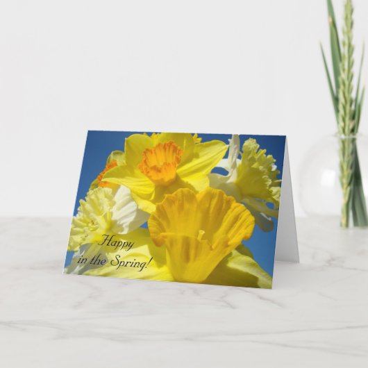 Fröhlich im Frühling! Karten Glück Dankeschön (Vorderseite)