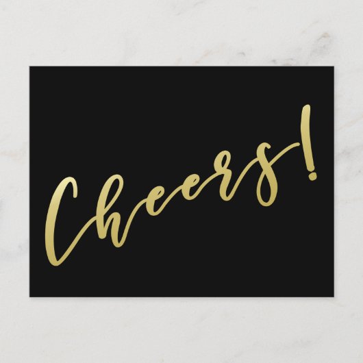 Fröhlich! | Imitate Gold Script Postcard Postkarte (Vorderseite)