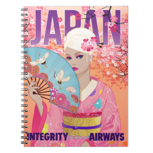 Fröhlich in Japan kleines Notizbuch Notizblock